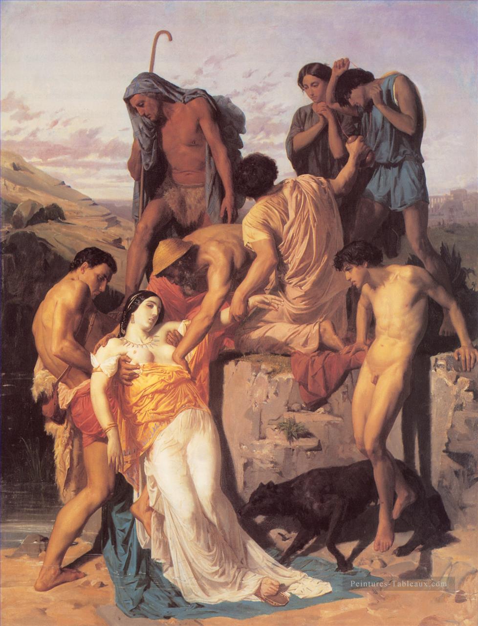 Zenobia Trouvé par les bergers William Adolphe Bouguereau Nu Peintures à l'huile
